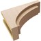 Ekena Millwork 6"W x 18"D x 12"H Classic Rivera Rough Cedar Woodgrain TimberThane Corbel, Primed Tan CORUR06X18X12RIVRCPR - alternate 2